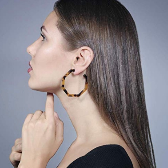 New Baublebar Leopard trendy fashion hoop earrings - Picture 3 of 8